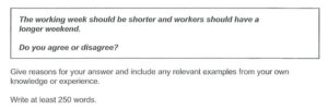 IELTS model answer about a shorter...