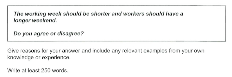 IELTS model answer about a shorter...